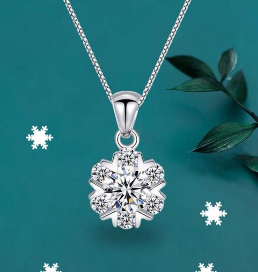 Dây chuyền Kim cương Moissanite (Flora)