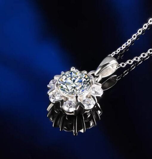 Dây chuyền Kim cương Moissanite (Flora)