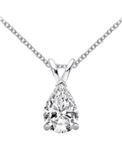 Dây chuyền kim cương Moissanite hình quả lê