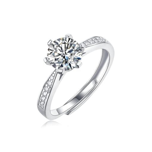 Nhẫn mặt đá kim cương Moissanite