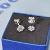 Bông Tai Ellen Kim Cương Moissanite 4-7MM Bạc 925 Phủ Bạch Kim Không Đen Không Mờ Nam Nữ-Bảo Hành Trọn Đời EIJBT05